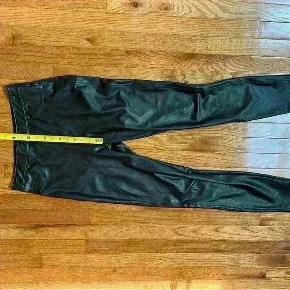 SPANX leather-like ankle skinny pant luxe black M tall - Picture 6 of 8
